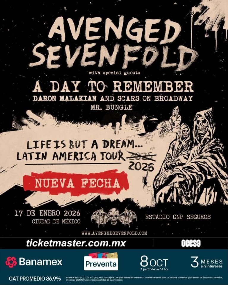 Avenged-Sevenfold-Mexico-2026-Flyer